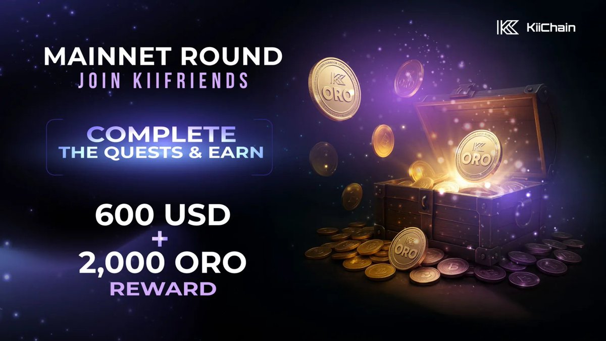 KIIFRIENDS is live.
Verified invites only. Leaderboard rewards:
🏆600 USDT + 2,000 ORO