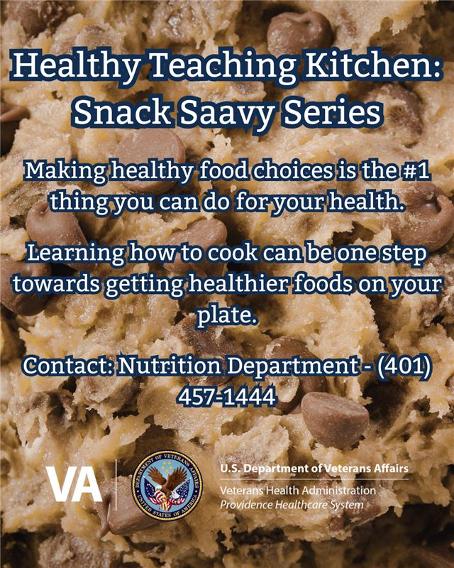 VAProvidence's tweet image. Snack smarter with us! Join our March 10 session to learn chickpea cookie dough &amp;amp; crispy roasted chickpeas—delicious, heart-healthy snacks. RSVP: Nutrition Service (401) 457-4111 #SnackSmarter #HealthySnacks #ChickpeaRecipes #HeartHealthy #VAProvidence