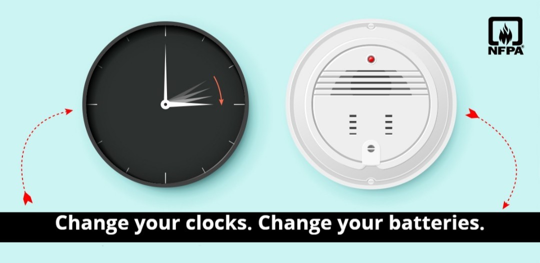 MiddlesexCentre's tweet photo. Don’t forget to change your smoke alarm batteries when you set your clocks ahead this weekend. A quick check can help keep your home safe all year long! 
https://t.co/bSv2mbG614
#fireprevention #firesafety https://t.co/fNUpGAM2nk