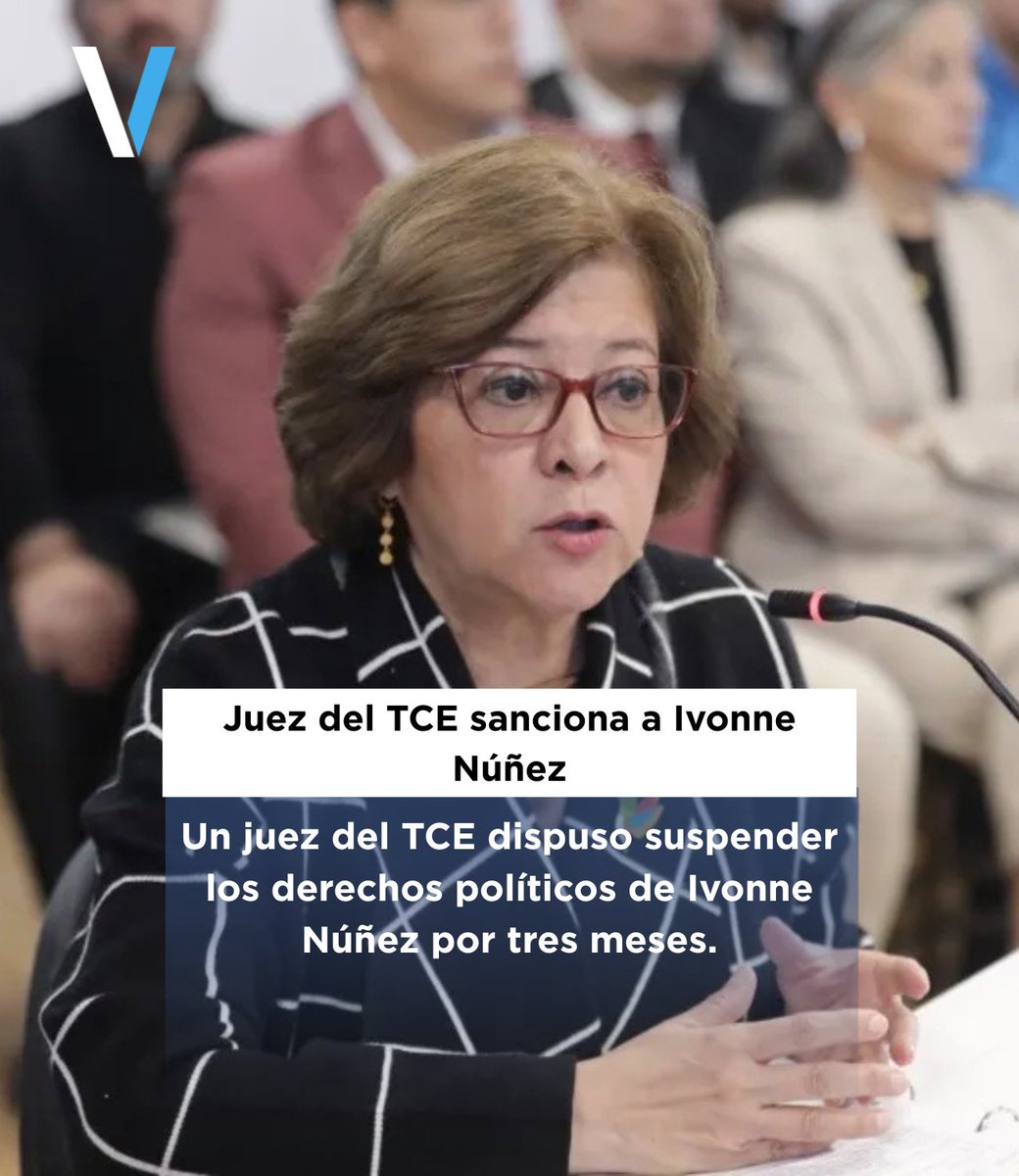 lavisionecu's tweet photo. 📎 Un juez del TCE dispuso suspender por tres meses los derechos políticos de Ivonne Núñez y aplicar una multa de 30 SBU. La sanción surge por una denuncia de la viceprefecta de Chimborazo, Mónica Loza Torres. https://t.co/yS31rw9mX0