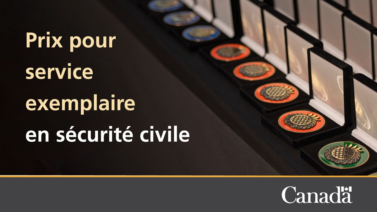 Securite_Canada's tweet image. (1/2) Le Prix pour service exemplaire en sécurité civile est une excellente façon de reconnaître les réalisations et le service exceptionnels dans les domaines de la #SC et de la #RS.