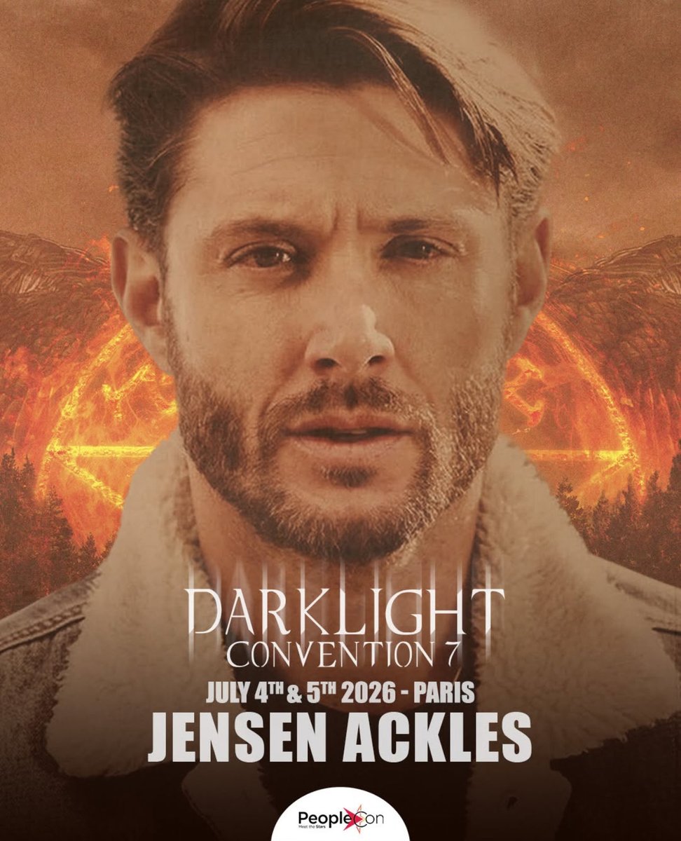 FansConvention's tweet photo. Jensen Ackles est le sixième guest  de la Darklight Convention 7 avec @peoplecons prévue le 4 et 5 Juillet 2026 à Paris

Jensen Ackles is the sixth guest of the Darklight Convention 7 with @peoplecons scheduled for July 4 and 5, 2026 in Paris #Supernatural https://t.co/GabAcnXSgr