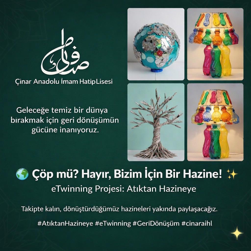 cinaraihl's tweet photo. #AtıktanHazineye #eTwinning  #geridönüsüm #SıfırAtık #Trashtotreasure #sustainability #greenschools #zerowaste #sürdürülebilirlik #Ecofriendly #recycle https://t.co/YM1Mt2Kaan