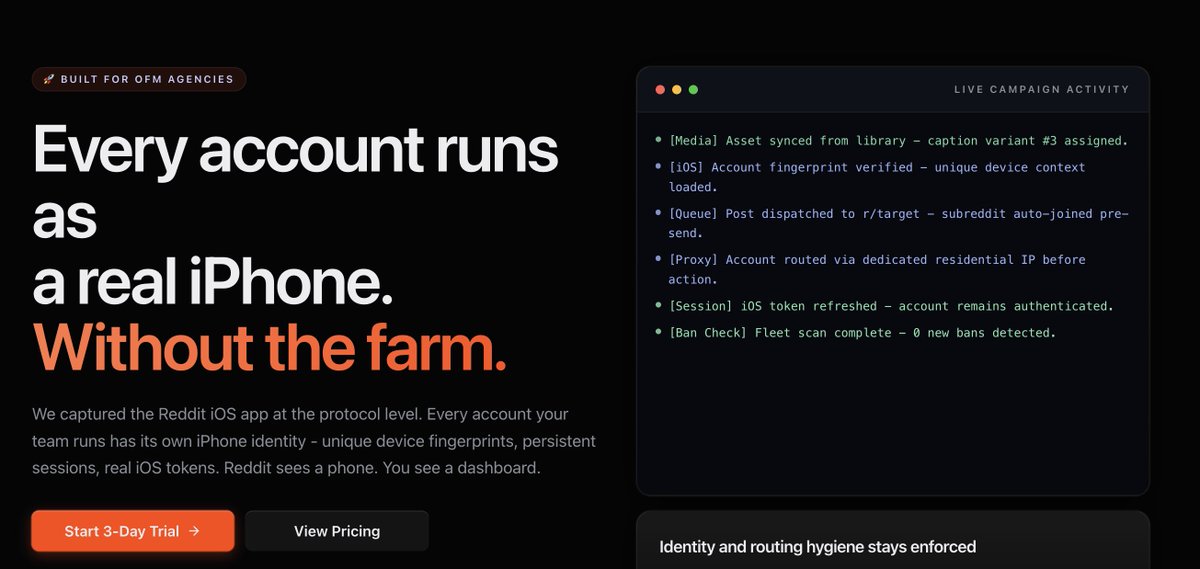 Jack - ReddFarm Reddit iOS API tweet media