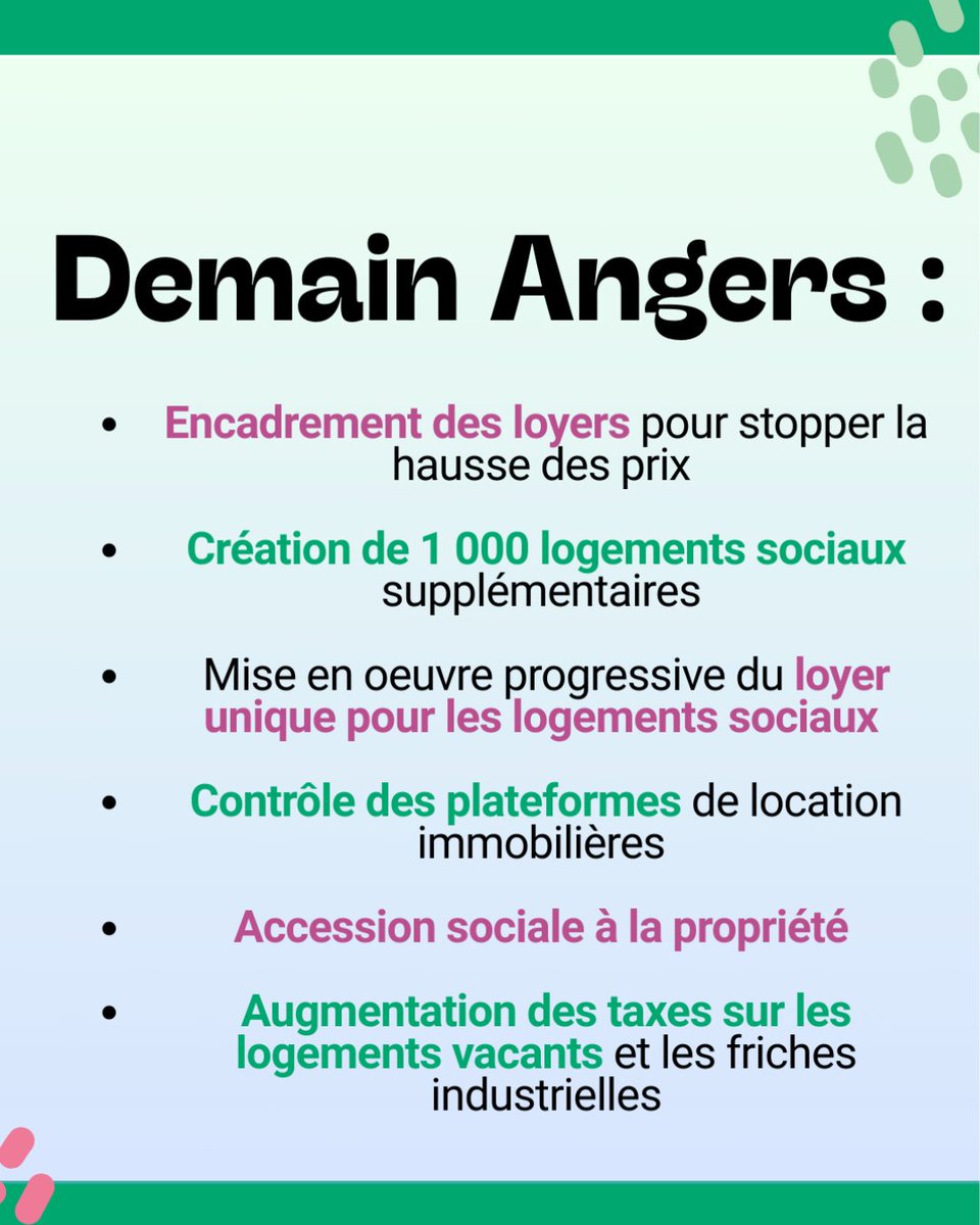RomainLaveau's tweet photo. Pouvoir rester à Angers, ça commence par un logement accessible.
Bouclier logement @demainangers : encadrer les loyers, réguler la location courte durée, lutter contre la vacance, +1 000 logements sociaux et mixité dans tous les quartiers.
Programme : https://t.co/N7t8SNkqAm https://t.co/uk0RWkJ9IZ