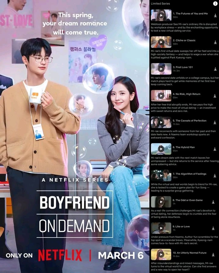 BloomKdrama's tweet photo. #BoyfriendOnDemand is now streaming on Netflix with a total of 10 episodes https://t.co/db4OppnBuL