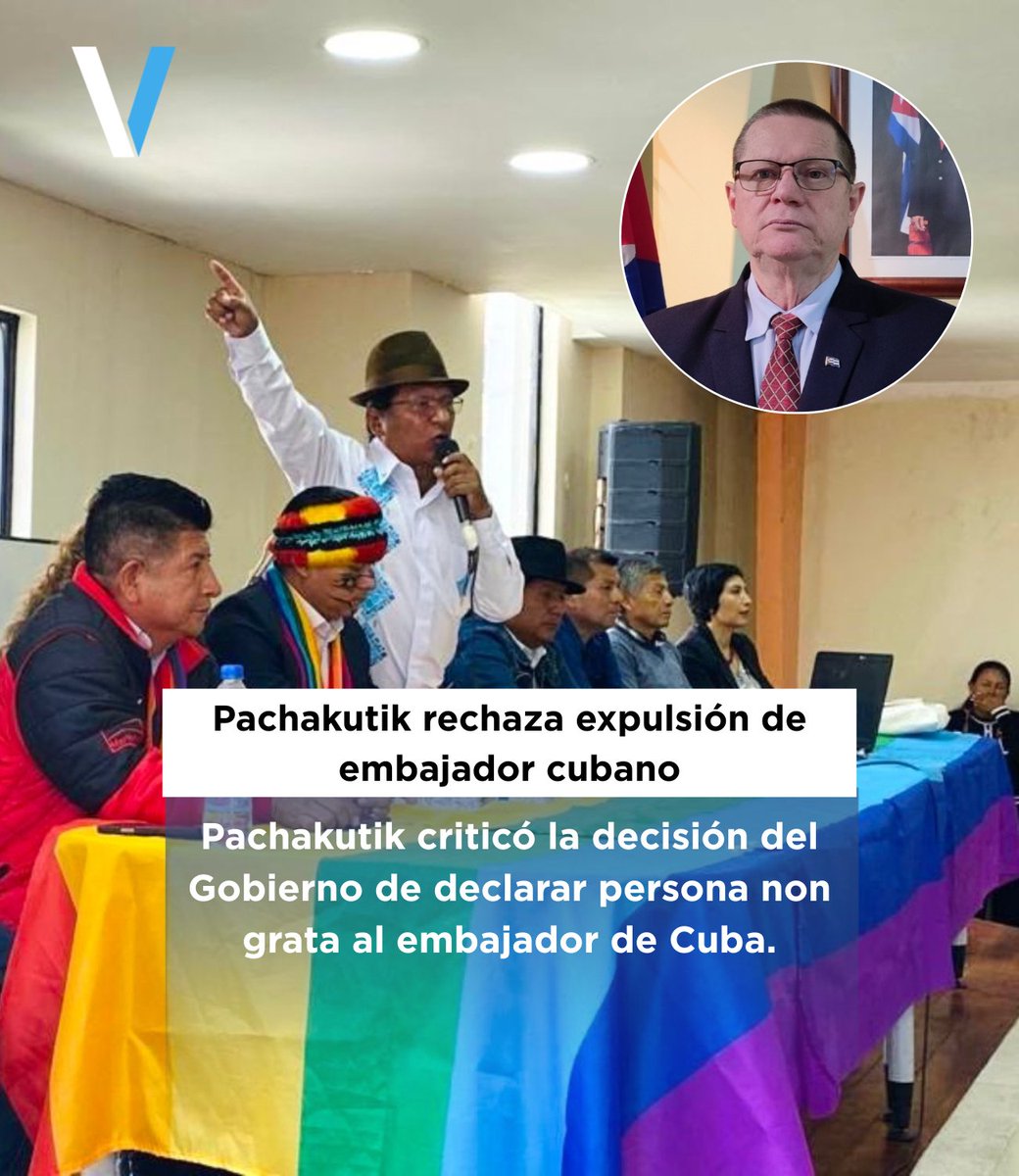 lavisionecu's tweet photo. 📎 Pachakutik rechazó que el Gobierno de Daniel Noboa declare persona non grata al embajador de Cuba y expulse su misión diplomática. La organización advierte que la medida podría afectar la cooperación histórica entre ambos países. https://t.co/e0CdtmyD1P