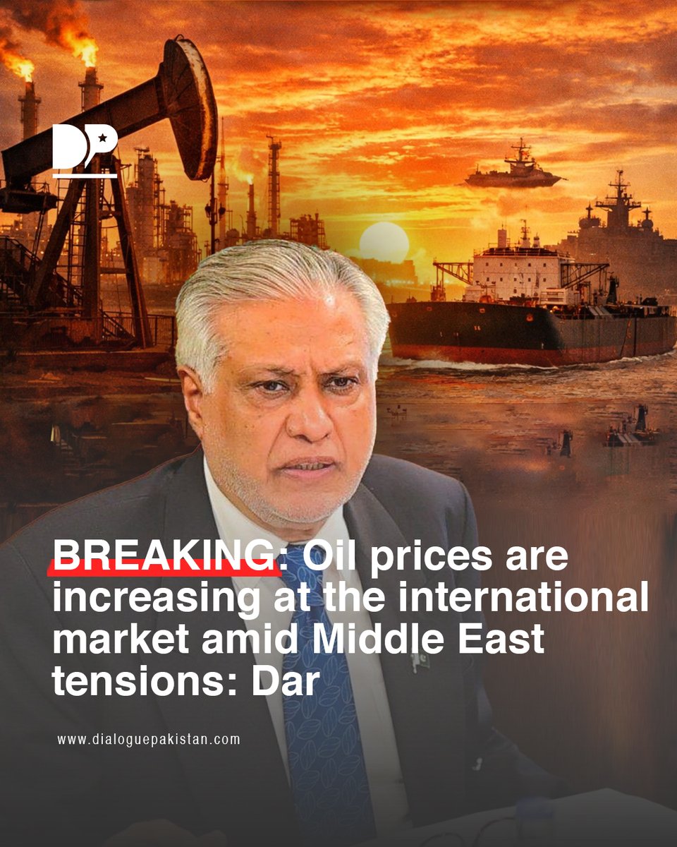 DialoguePak's tweet image. BREAKING: Oil prices are increasing at the international market amid Middle East tensions: Dar

#DialoguePakistan #OilPrices #Increasing #InternationalMarket #MiddleEast #Tensions #fblifestyle