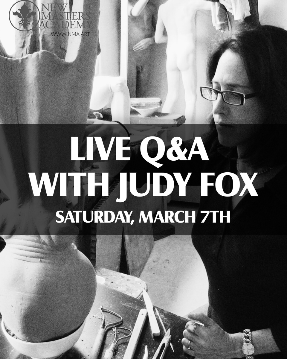 This Saturday, March 7

Join sculpting instructor Judy Fox for a live Q&amp;A on the NMA YouTube channel. Submit your questions ahead of time and hear Judy answer them live.

See you there.