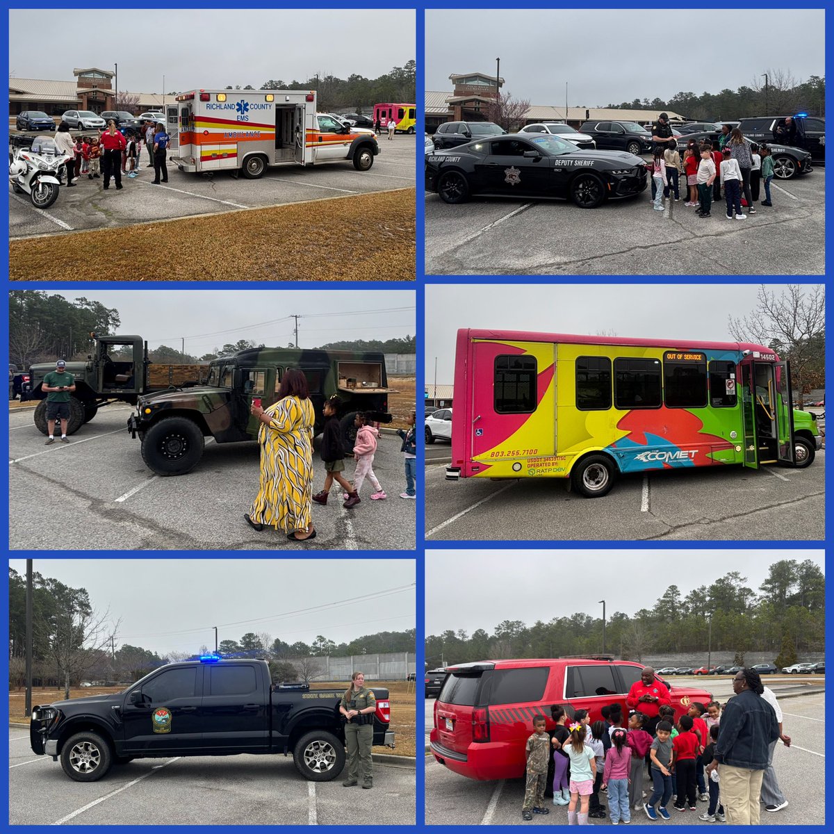 KimberlyHuntley's tweet photo. Thank you so much to all the professionals that brought their vehicles to share with the students at Polo Road Elementary’s Vehicle Day. @RCSD @ColaFire @SCDNR @RichlandSC @catchthecomet @PRE_Explorers @FeliciaNBrown1 @RichlandTwo https://t.co/p77AxImI7j