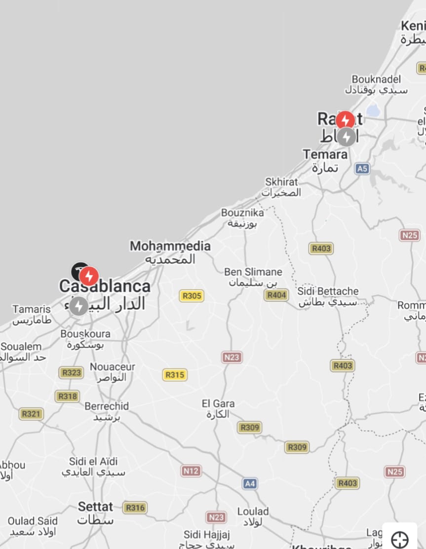 Additional Superchargers in Morocco have been announced on ts.la/findus cc <a href="/MarcoRPi1/">MarcoRP</a> 
Around seven new dots.