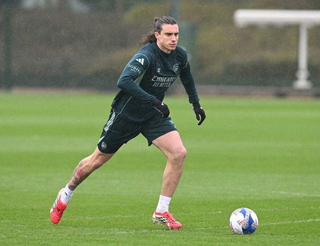 ArsenalRadar's tweet image. 📷! Riccardo Calafiori in Arsenal training