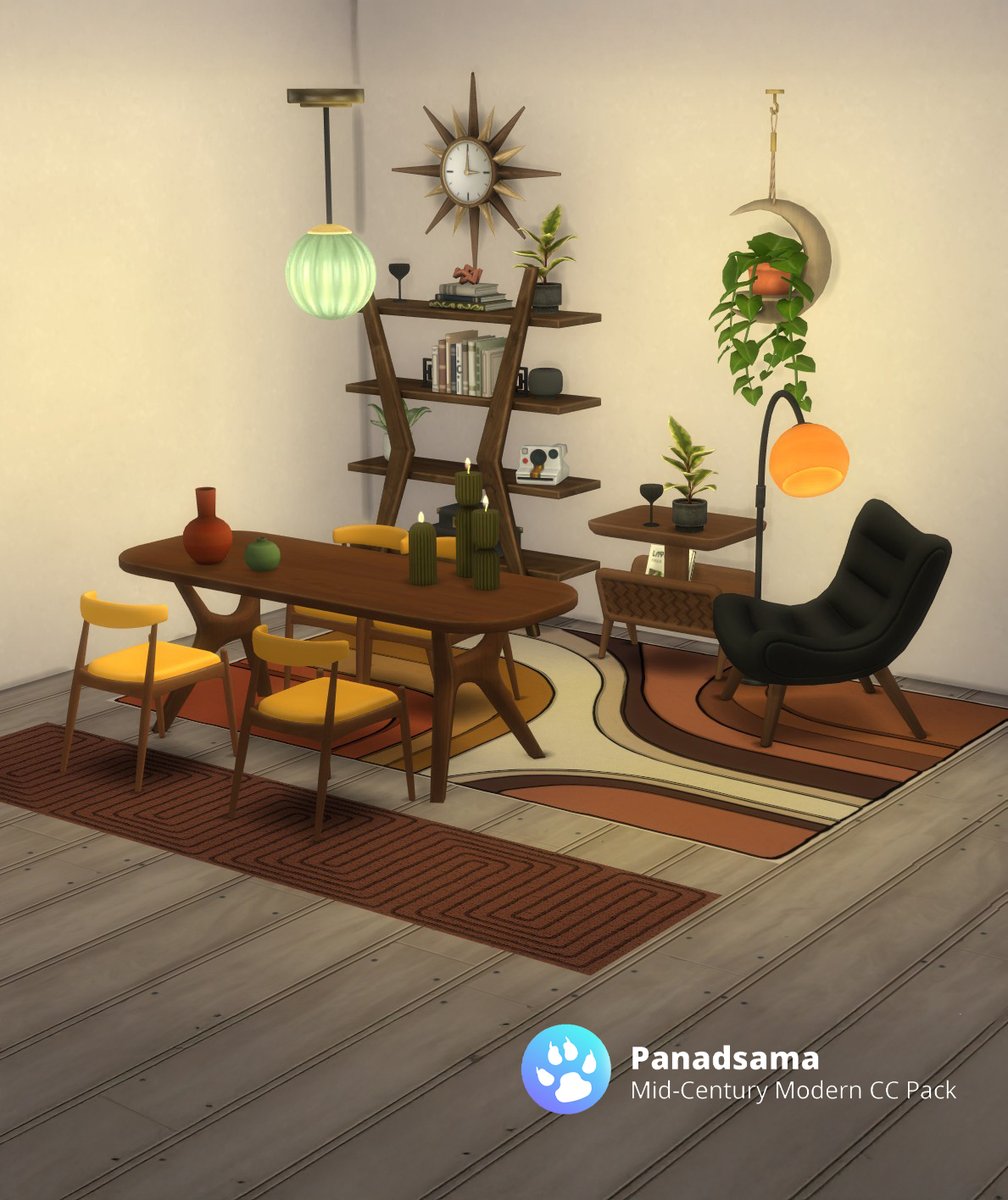 PandaSamaSims4's tweet photo. Time for another CC drop! Transform your home with this 19 piece collection of authentic mid-century modern furniture and decor.
Public Release March 27th!
https://t.co/3zYYcKKsKh
#sims4 #sims4cc #simsmod https://t.co/vS6cGQ8oAa