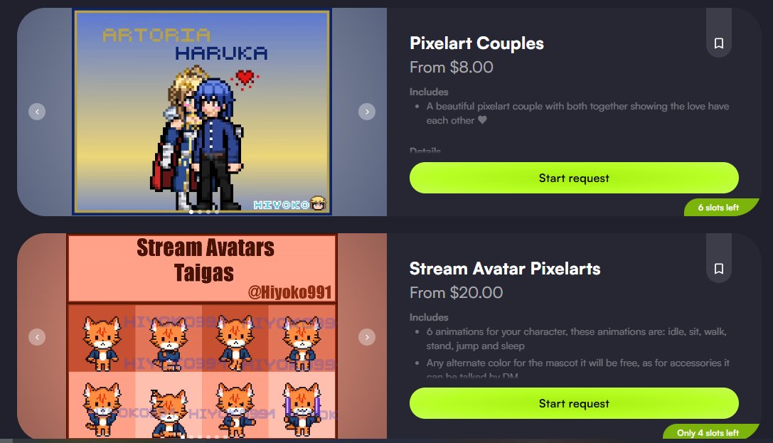 Hiyoko991's tweet photo. Esta oferta que ofrecí por febrero la estoy extendiendo, estará hasta todo Marzo, y si hasta el fin de marzo, así que aprovechen n.n!! 

Aún hay slots en todo lo que se ve, mi link de VGen lo ubican en mi perfil, con un RT me ayudan ;-;

#VGenComm #opencommission #pixelart https://t.co/cZiKavUiaz