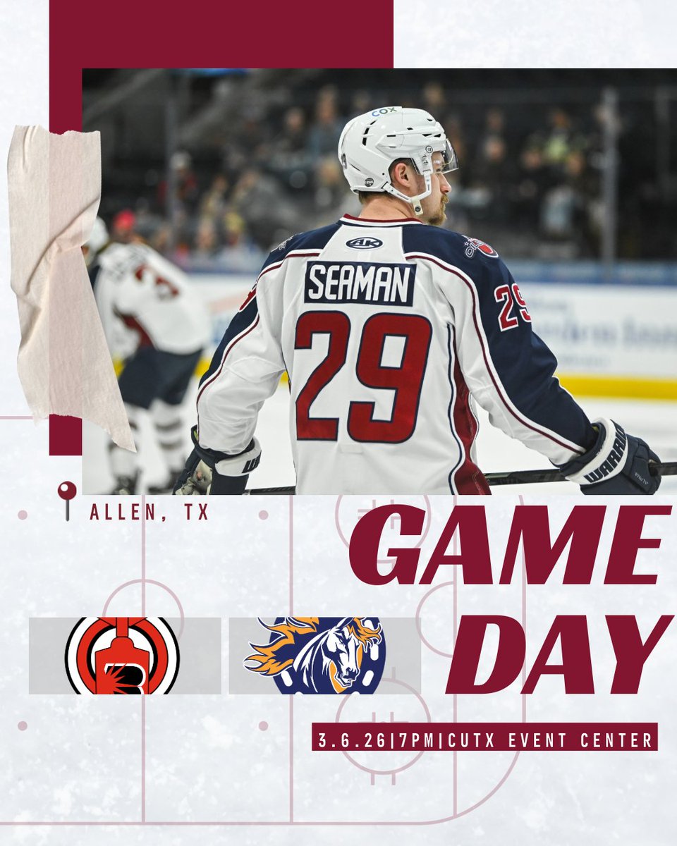 tulsa_oilers's tweet photo. Lock in Bombers' fans, it's gameday! Puck drops at the Credit Union of Texas Event Center at 7:10 p.m. 

Tune in at 6:50 p.m. for pregame coverage of another heated installment of the 💣vs🐎rivalry! 

📺: https://t.co/NvtydxN2hS https://t.co/AifmwGlJXo