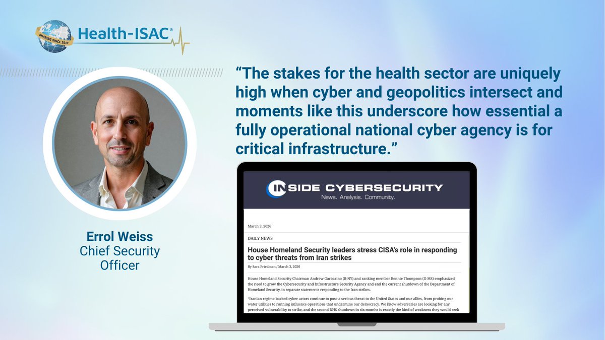 Health-ISAC tweet media