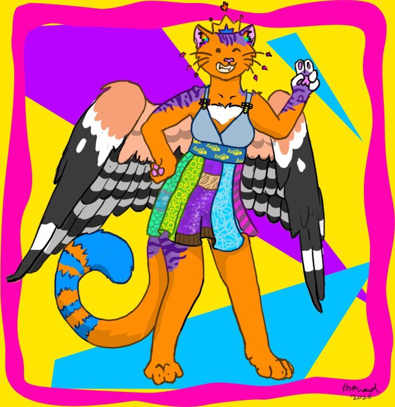 WishkamonTCC's tweet photo. It meeeee! Thinking about changing Wish's wings to Hoopoe wings, (Normaly they are just white) what do you reckon?
#furryart #wingedcat #orangecat #hoopooe #fursona https://t.co/NzbxCLgwgd