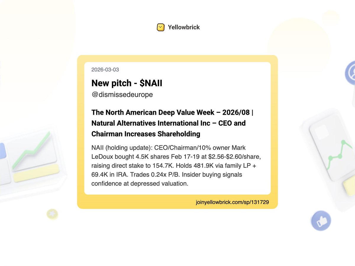 Yellowbrick Investing tweet media