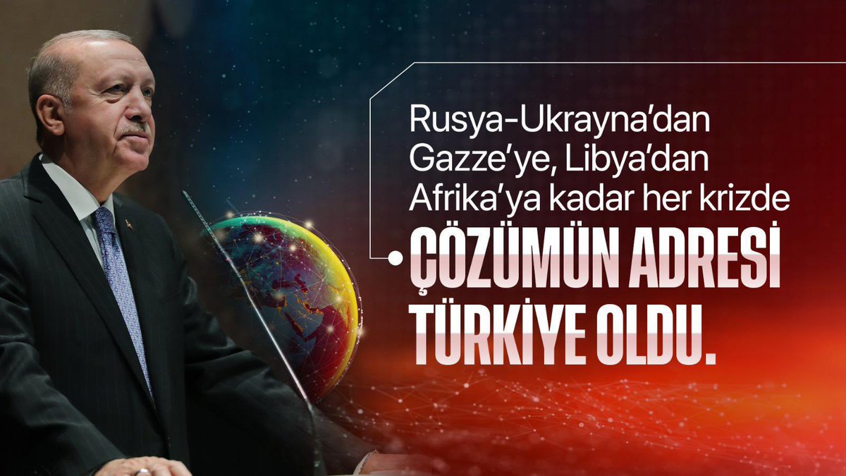 pervinylmzglr's tweet photo. Her krizde Türkiye;
Recep Tayyip Erdoğan liderliğinde barışın, diplomasinin ve çözümün adresi olmaya devam ediyor hâmd olsun ☝🏻 https://t.co/jA8XxD6YOE