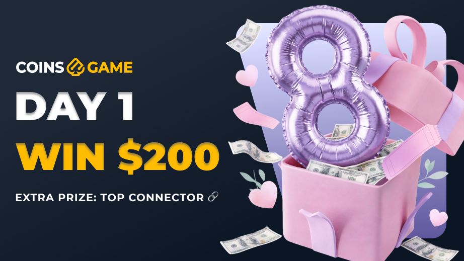 Day 1 — win $200 CASH 🌸

#CoinsGame8March kicks off with a $200 drop — time to try your luck!

HOW TO ENTER:
1. Follow <a href="/CoinsGame/">Coins.game</a>
2. Like &amp; Repost
3. Tag a friend in the comments

👯‍♀️ 4 winning pairs: $25 for you + $25 for your friend.
More tags = more chances!

Stay locked in.