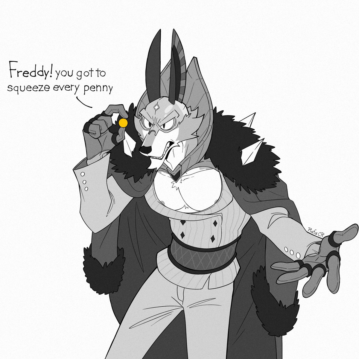 RafaCR_28's tweet image. Squeeze every penny ✨🪙🐺
#Dislyte #furryart