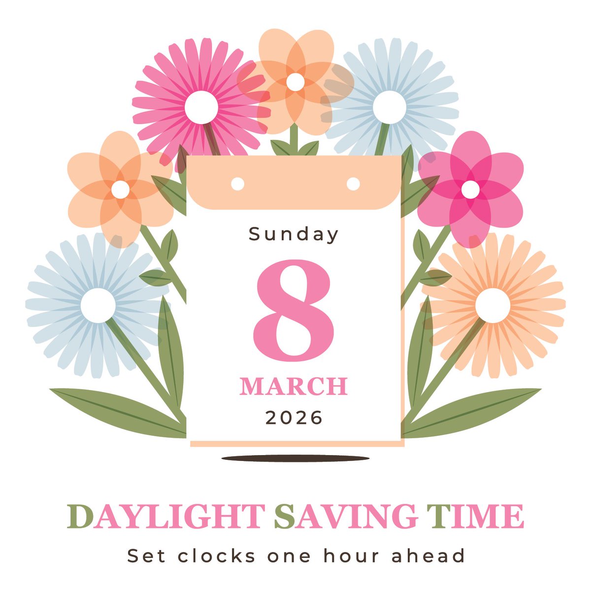 Daylight Saving Time starts this weekend! ⏰