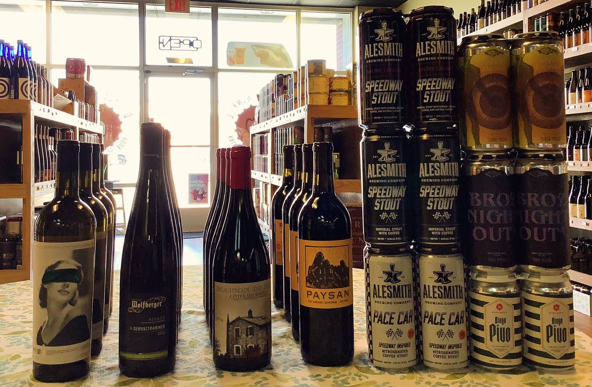 Drop by <a href="/defleswinkel/">de fles winkel</a> for some fresh new brews from <a href="/theveilbrewing/">The Veil Brewing Co.</a>  <a href="/alesmithbrewing/">AleSmith Brewing Company</a> <a href="/bingobeerco/">bingobeerco</a> <a href="/richbraubrewing/">Richbrau Brewing Co.</a> &amp; more! 🍻

Also, @kyselaperefils will be here from 4:30-7pm for the tasting of 4 newer wines to the shop! 🍷
#shoplocal