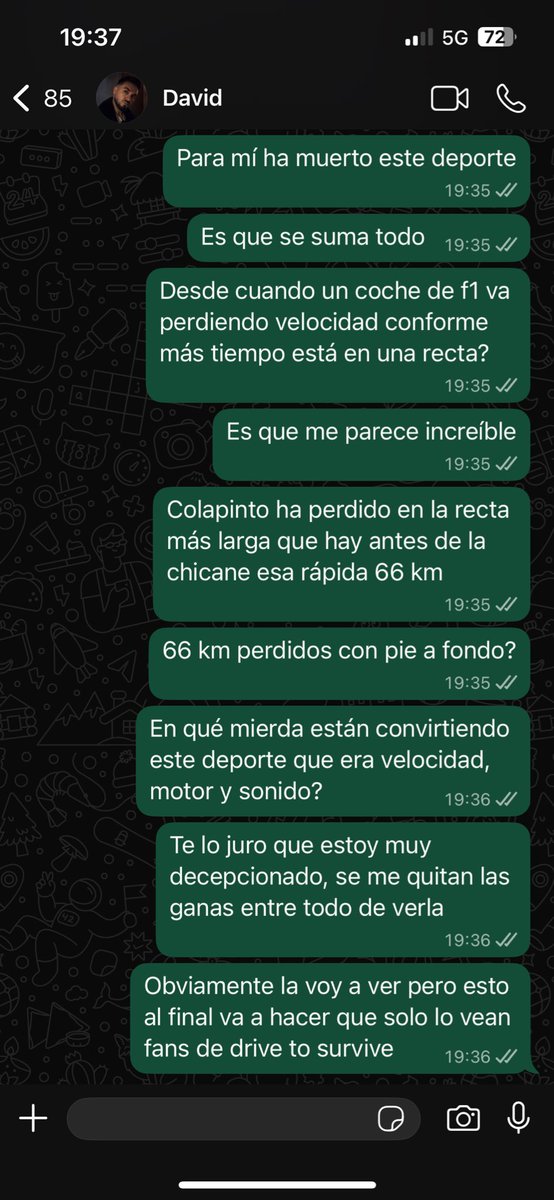 Mañana empieza la temporada de F1 y este soy yo actualmente