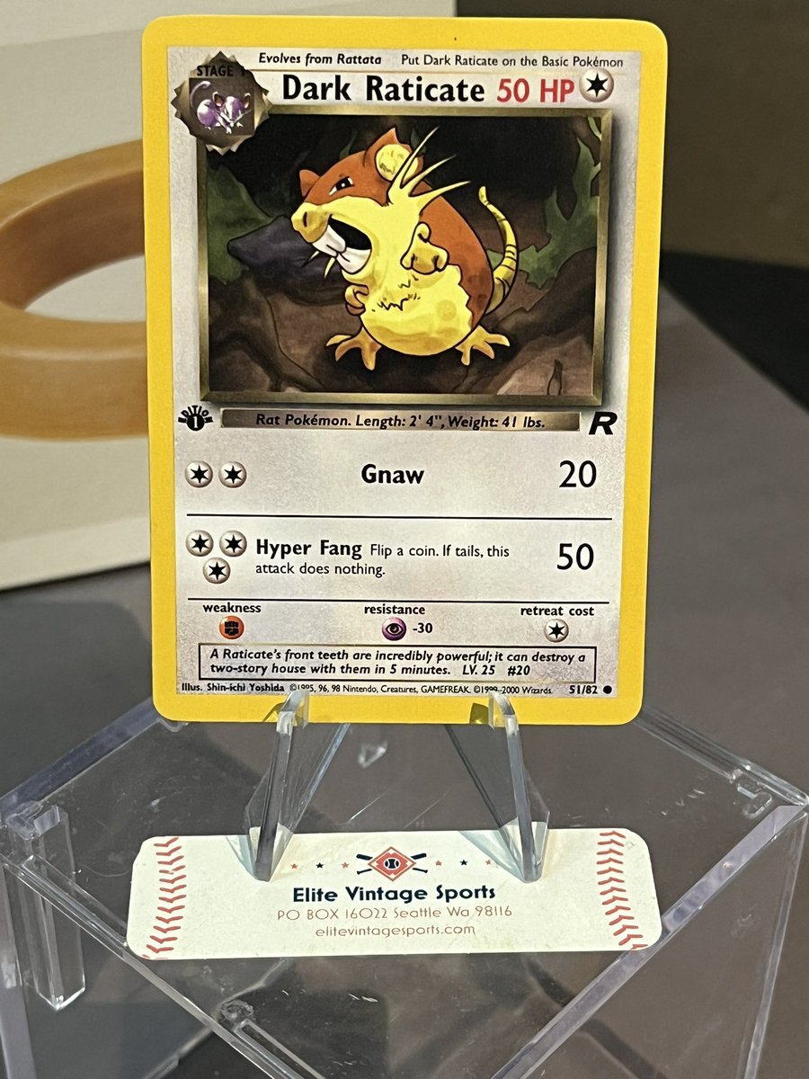 Check out 2000 Pokemon Dark Raticate 1st Edition Team Rocket #51/82 ebay.us/m/QUs6uT #eBay via <a href="/eBay/">eBay</a>