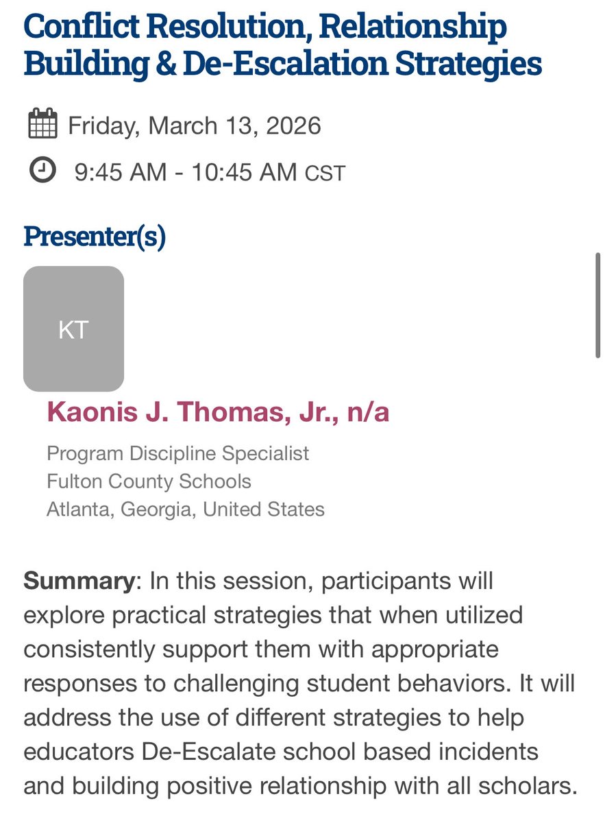 Kaonis Thomas Jr., Ed.S tweet media