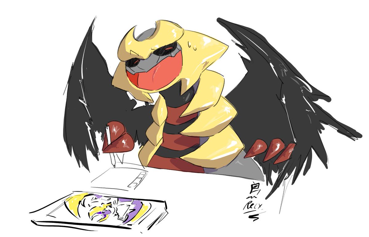 I have finally got a stylus pad after like 2 or 3 years of drawing on my phone with my finger
here is my drawing to express myself

also might draw those cute starters from pokemon winds and waves :3
#Pokemon #Giratina #lunala