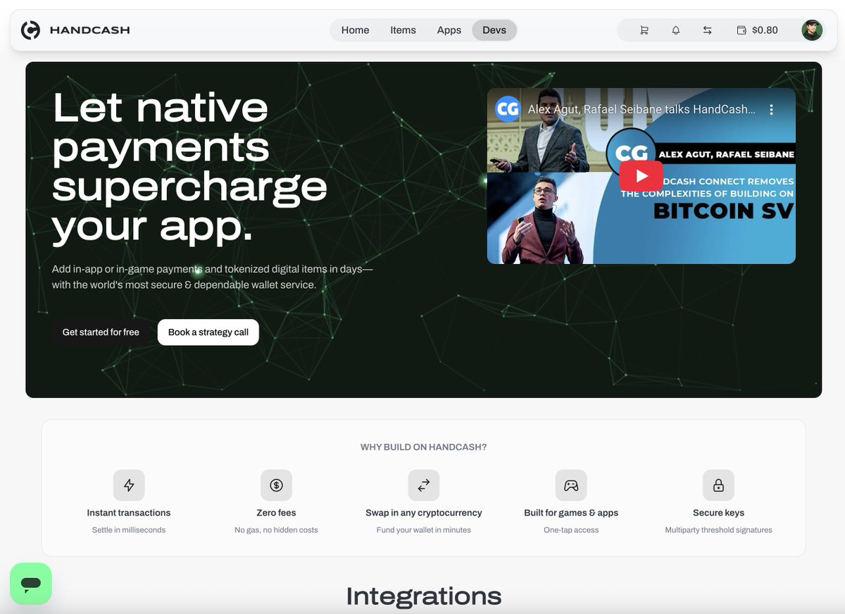 Book a free call if you're looking to build an app.
handcash.io/partners