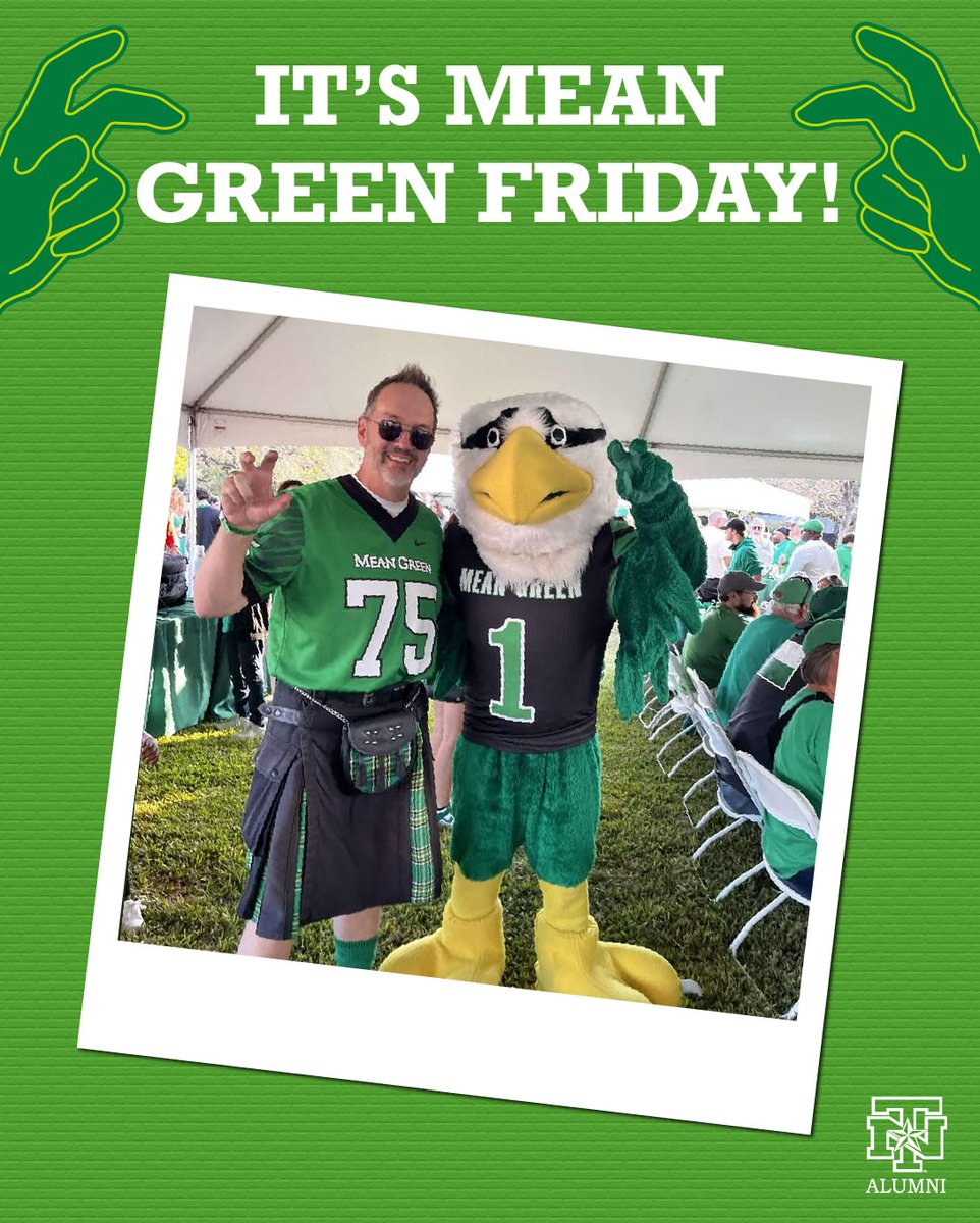 UNTAlumniAssoc's tweet photo. 💚 It's that time again — Happy #MeanGreenFriday!!! ✨ 

Our alumni are all about that green glow! Shine bright in your green gear and tag us. Let’s keep the Mean Green spirit alive! ✳️ 

#MGF #UNTAlumni https://t.co/gG7fU2Vdiv