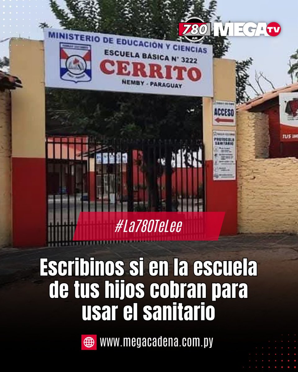 ¿TUS HIJOS PAGAN POR IR AL BAÑO EN LA ESCUELA? 🧐|

➡️Tras la denuncia de que un niño tenía que pagar Gs. 2.000 para entrar al baño en una escuela de Ñemby, queremos saber si tus hijos también tienen que abonar algún monto para acceder al sanitario.

📍Contanos en los comentarios