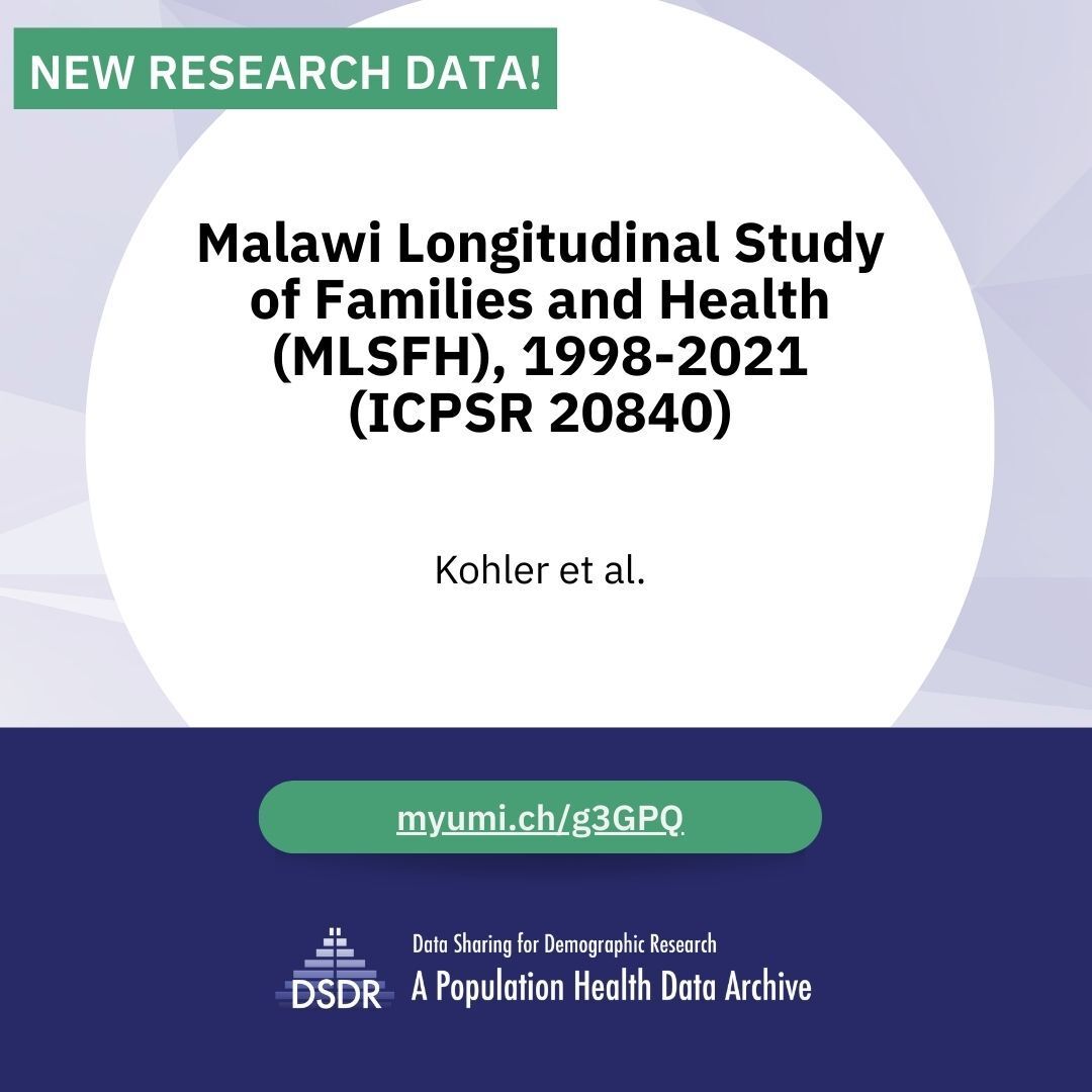 DSDR: A Population Health Data Archive tweet media