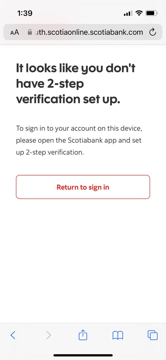 6ctober_'s tweet photo. @ScotiabankHelps Did you read the screenshot - it says I can only set it up through app. I cant even open the app right now - who’s going to fix my account? https://t.co/vqfxca6CRc