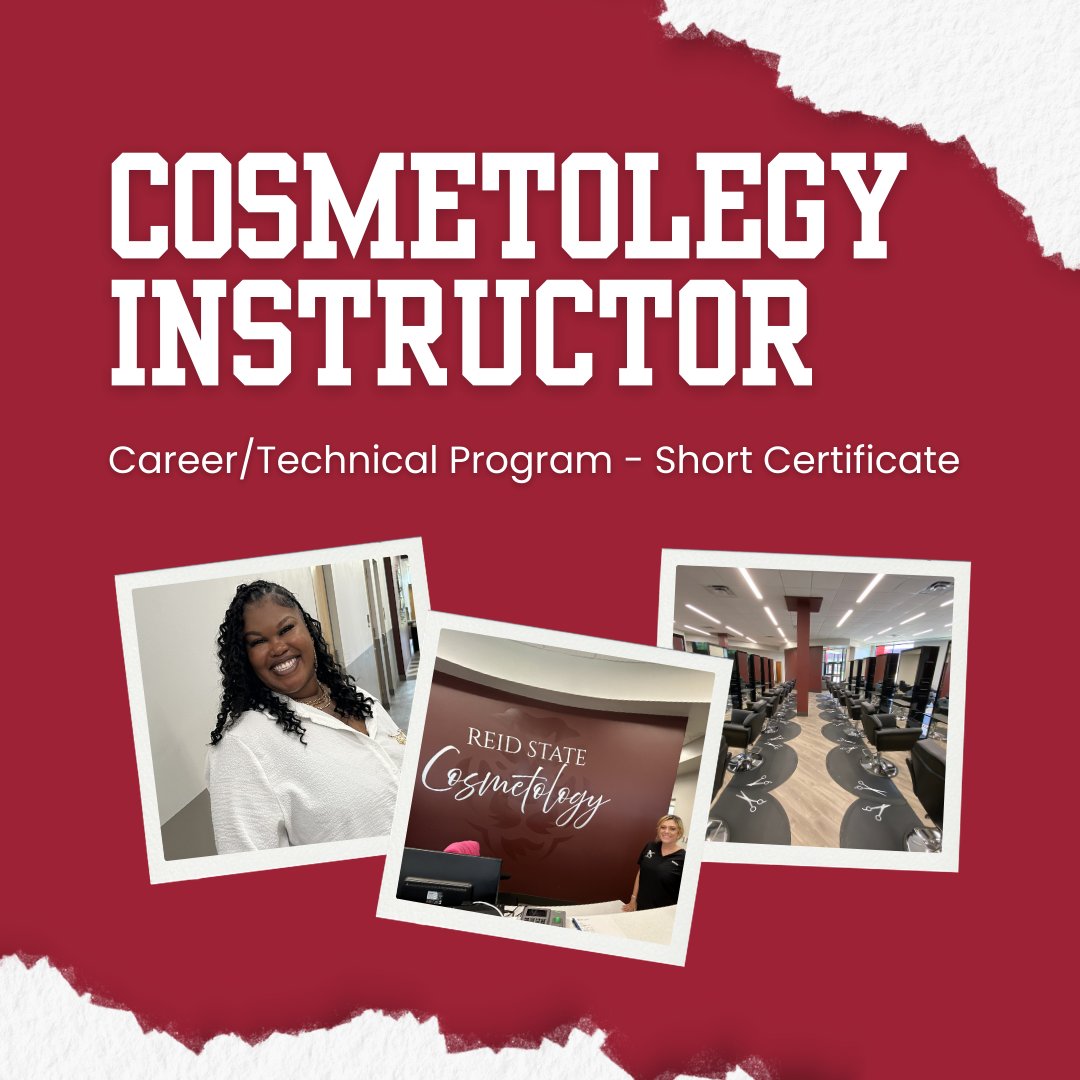 ReidStateCC's tweet image. Turn your beauty expertise into a teaching career! Our Instructor training program prepares you to mentor the next generation of stylists and beauty pros.
Jobs: Beauty School Instructor, Corporate Educator - Info: reidstate.edu/apply
#Cosmetology #TeacherTraining #ReidState