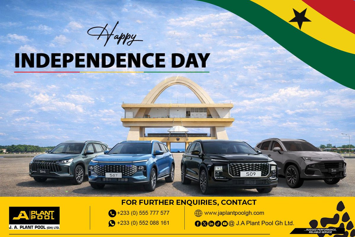 isaacgyan77's tweet photo. @JAPPGH
Happy 69th Independence Day Ghana!
#JAPlantPoolGh #GhanaAt69 #HappyIndependenceDay #BuildingGhana
#Zoomliondeywork https://t.co/LR33Qb4u4m
