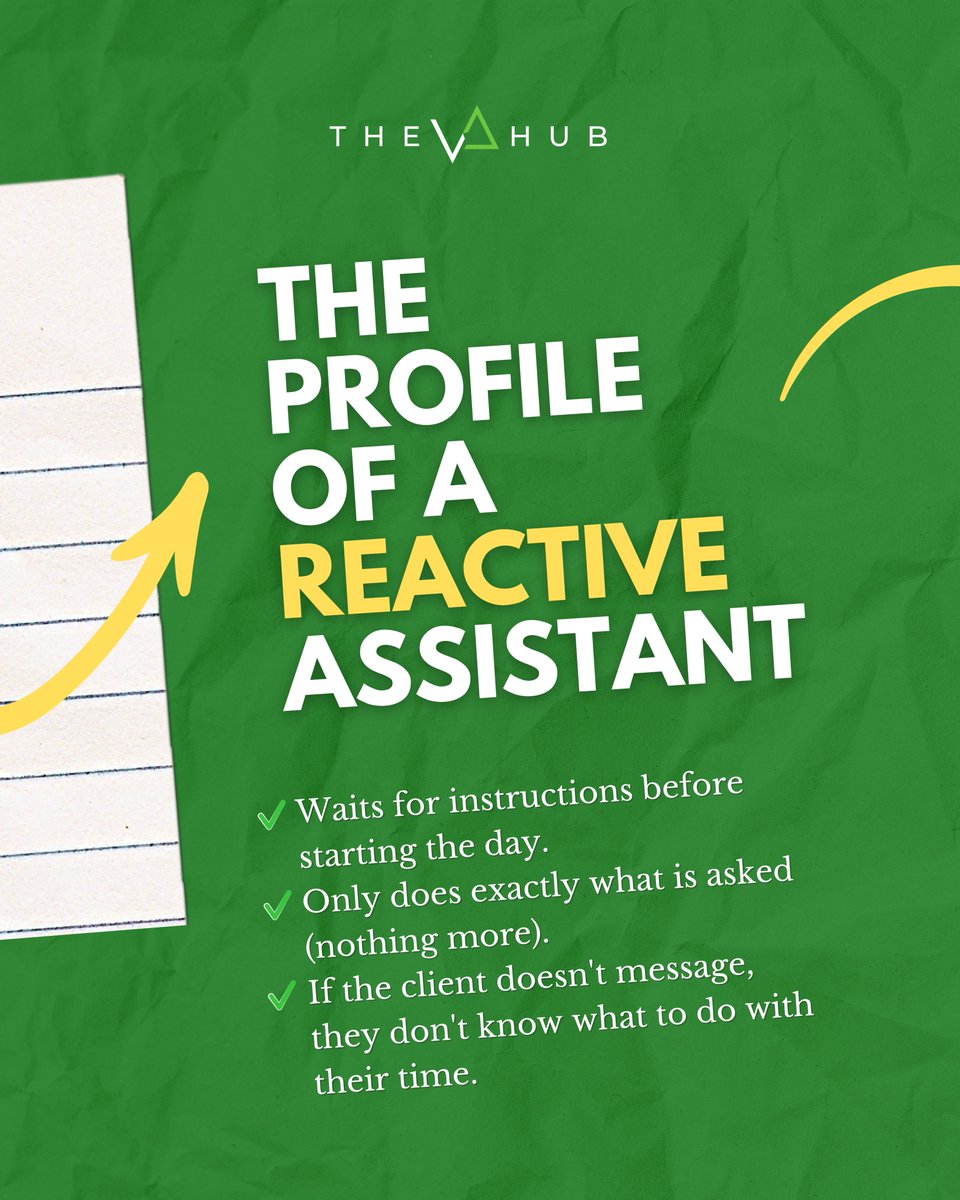 TheVAHubLatAm's tweet image. Are you the VA waiting for orders or the one proposing solutions?

💡 Find out if your support is just reactive, or truly proactive

#VirtualAssistant #VAlife #ProactiveMindset #RemoteWork