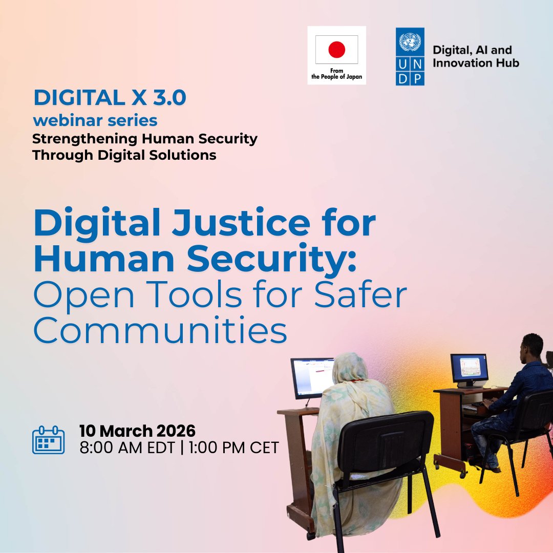 Digital tools like PRMIS &amp; Crime Nabi are helping cut case backlogs and boost accountability.
Join our session on how digital justice strengthens human security, with insights from the Caribbean &amp; Latin America.
📅 10 Mar | 🕒 8AM EDT
🔗 Register now undp.zoom.us/meeting/regist…