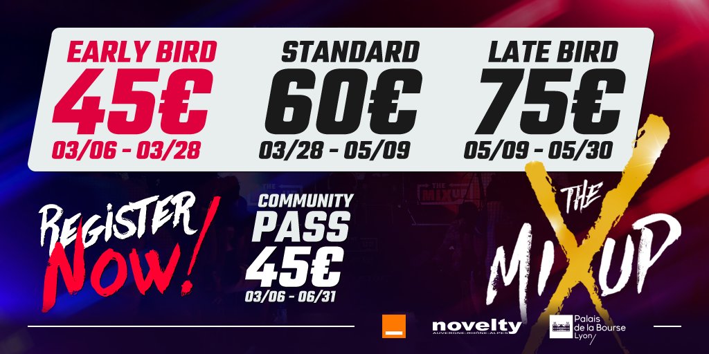 ❗️Registration is now open❗️

New editions, new pricing.
To allow as many people as possible to participate in #TheMIXUP2026, we have slightly reduced the price of early bird and community passes.
The price of other passes remains unchanged.

Registration link in comments: ⬇️⬇️⬇️