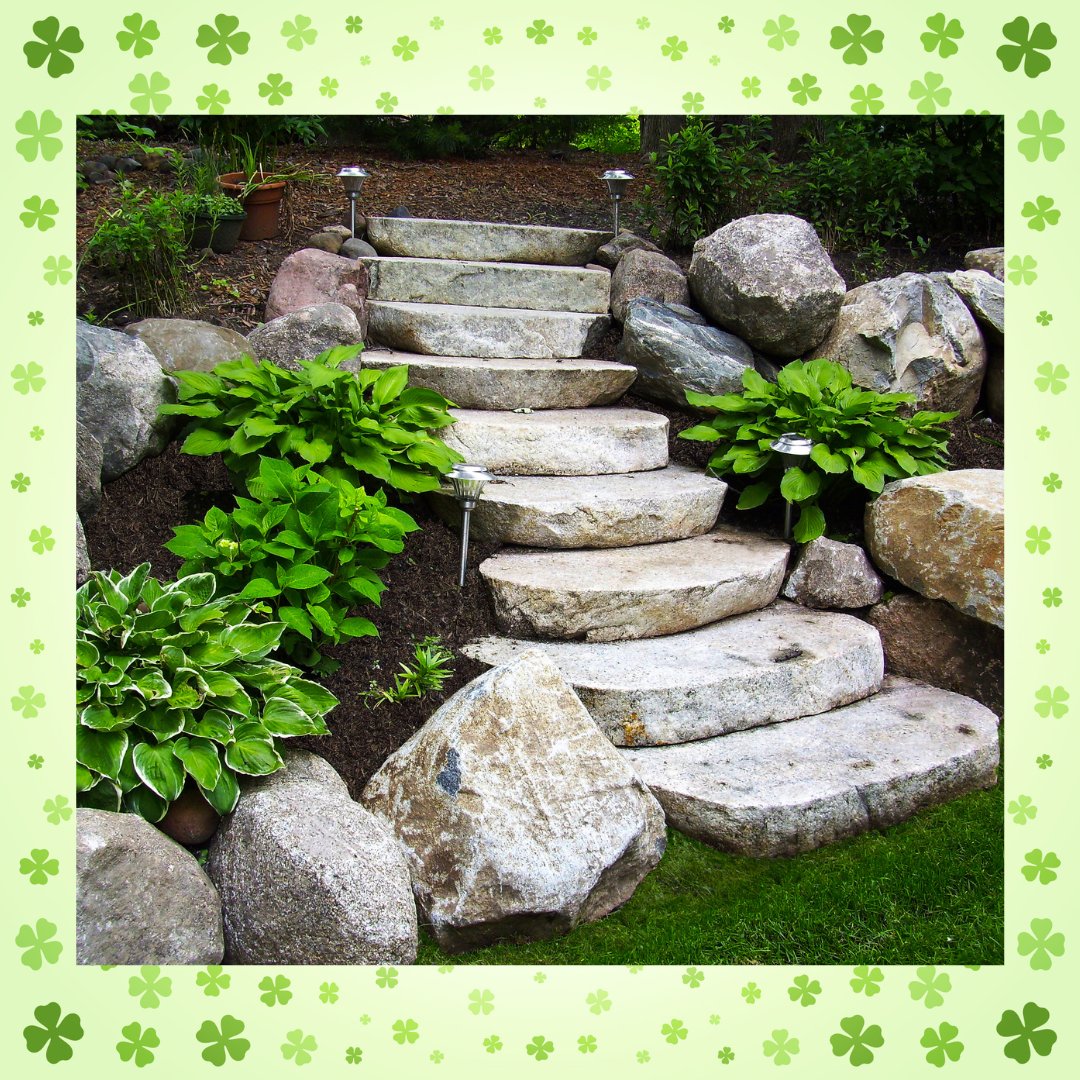 ccs_mpls's tweet photo. Step into a bit o’ luck this St. Patrick’s Day! These stone steps remind us that every path—just like every shamrock—is full of little treasures waiting to be found. https://t.co/dCjoGPeBSf