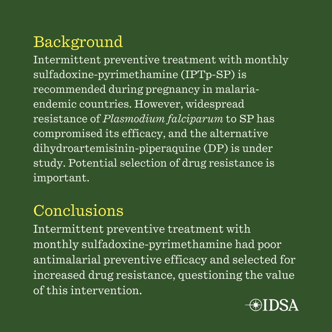 JIDJournal's tweet photo. Recurrent Plasmodium falciparum Parasitemia and Drug Resistance Mutations During Intermittent Preventive Treatment of Malaria in Pregnancy in Uganda

✅ Just Accepted
🔗 https://t.co/5NcztUmTZY https://t.co/pqImUCymHw