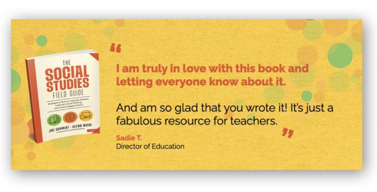 glennw98's tweet image. Protect your spring break time off with The Social Studies FIELD Guide! Grab the Guide &amp;amp; get:
✅ready-to-use strategies
✅increased student engagement
✅standards alignment
✅more sleep!
Get the 25% Spring Break discount at: bit.ly/ssfgdiscount @madisonteacher #socialstudies