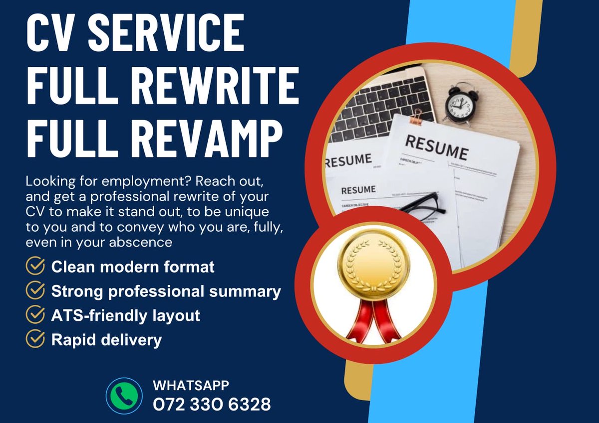 TheMiningGuySA's tweet photo. Here is a plug for CV Revamp Services. https://t.co/k0MhALQBSF