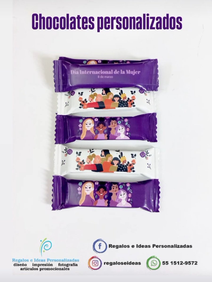 REGALOSEIDEASP's tweet photo. Un pequeño detalle puede decir “gracias”, “te admiro” y “eres increíble” al mismo tiempo.💜 8 de Marzo – Celebra con un Detalle.
Chocolates personalizados
@En_laDelValle
@En_Narvarte @NarvarteVecinos  @col_letranvalle
#8Marzo
#DiaDeLaMujer
#ChocolatesPersonalizados https://t.co/YuXHXGK2dP