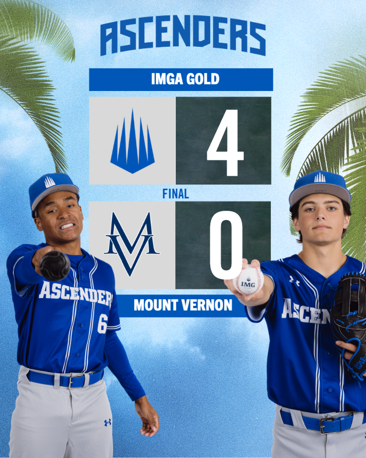IMGABaseball's tweet photo. Thursday 3-5

Gold defeated Mount Vernon 4-0 behind a great outing from Noah Coleman (@N_Coleman28) who threw a 7 inning complete game with 6 strikeouts and only allowing 3 hits while Kingston McKenzie (@kiki_m_baseball) was hot at the plate going 2-3 with 3 RBIs. https://t.co/VDu1wonKhO