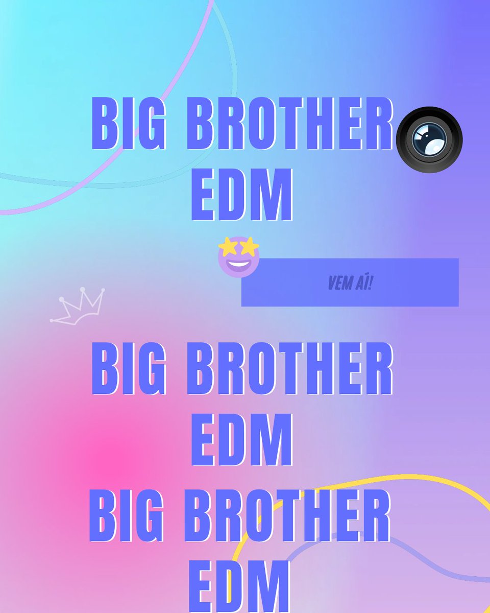 mariahdubla's tweet photo. VEM AÍ! O Big Brother EDM!

Confira seus participantes mais que fantásticos! https://t.co/YlT3oyw53S