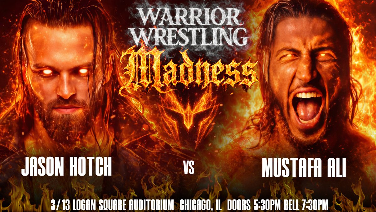 WarriorWrstlng's tweet photo. Get TICKETS now for Warrior Wrestling MADNESS
https://t.co/JOgzgwdflb
@MustafaAli_X vs @TheJasonHotch
@mdcon420 vs #TimothyThatcher
@Mazzerati3 vs @TheTootieLynn
@GringoLocoOG vs @BeastMortos and 6 Others WOA https://t.co/JQtaQeGOKF