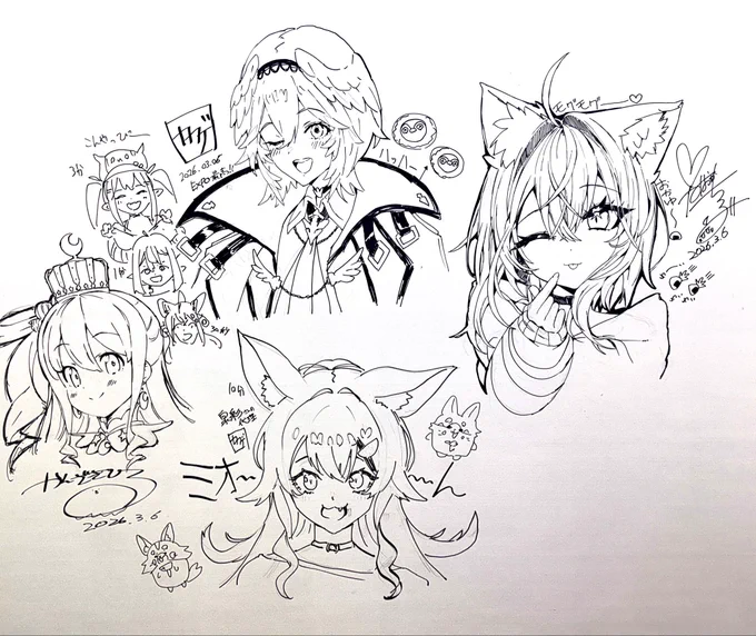 今年もクリエイターボードにイラスト描かせて頂きました!
泉先生の代理でミオシャも描きました!
簡単トワ様ラプ様こよちゃん付き
喜んで貰えたら何よりです!!
 #hololivefesEXPO26 